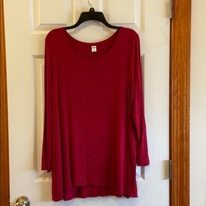 Old Navy ladies red long sleeve top